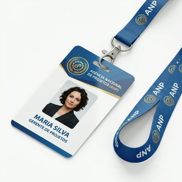 Crachá PVC com Cordão