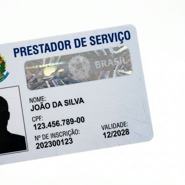 Crachá para Prestadores de Serviço